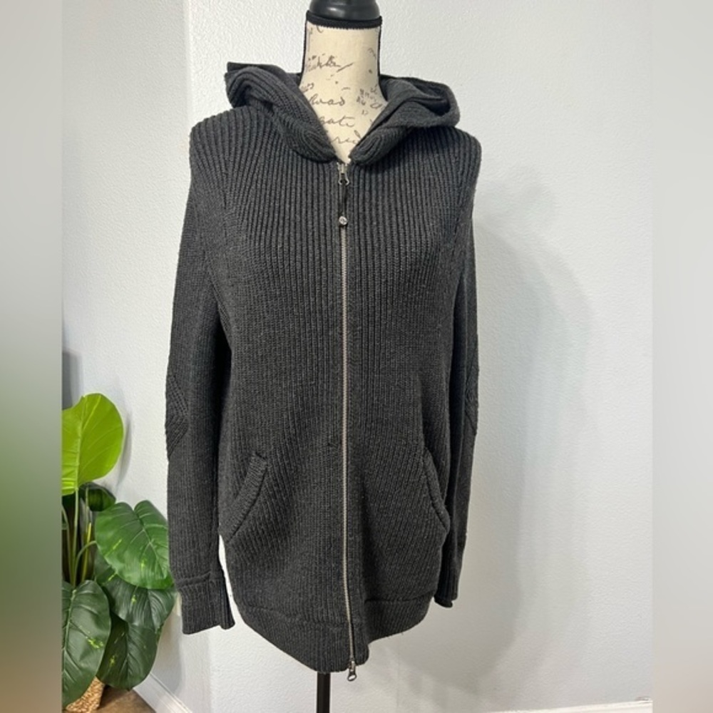 Lululemon jacket Sweat-Er Once A Day Zip Merino Wool Gray Sweater Jacket Size M